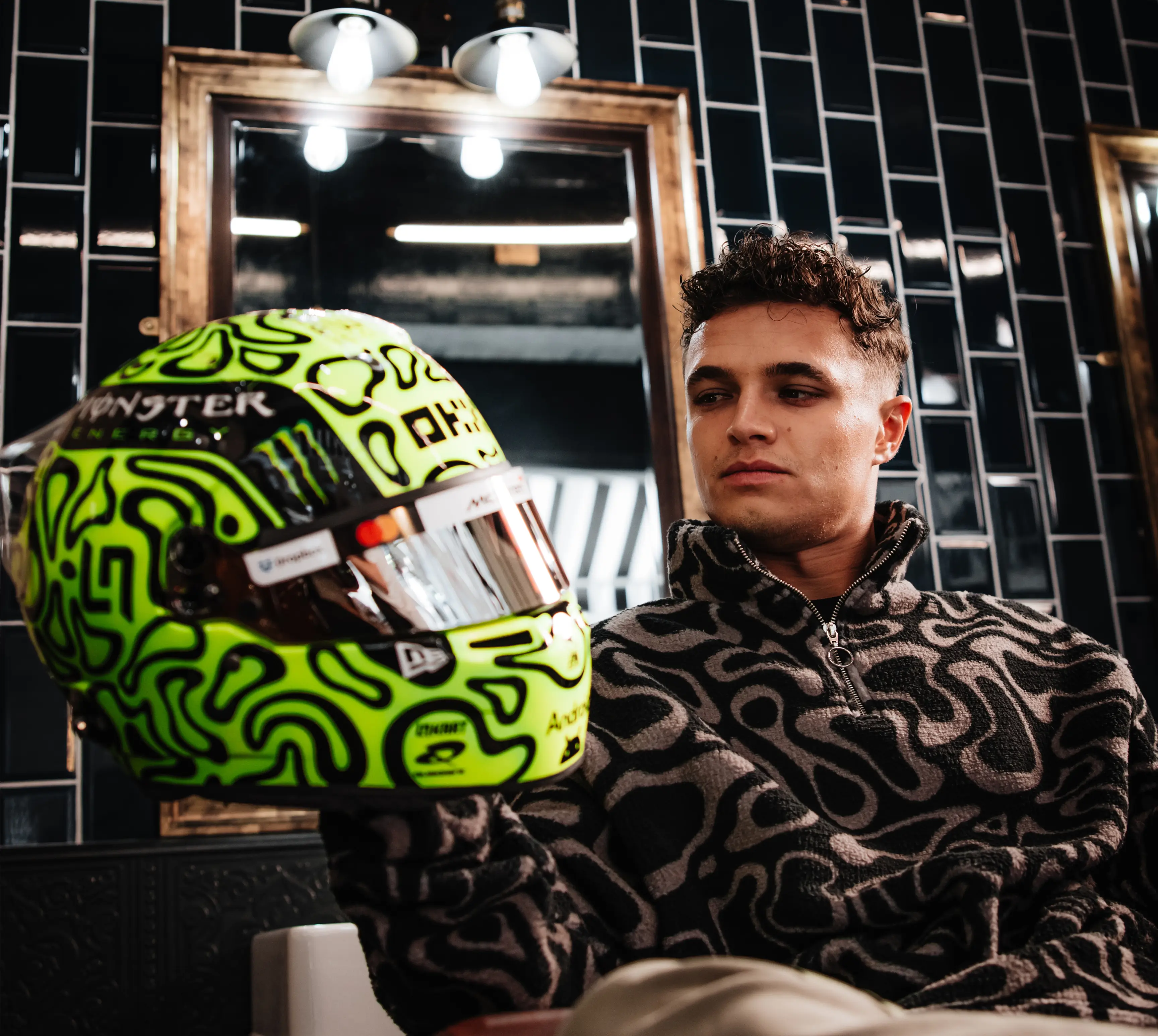 Lando Norris helmet cinematic